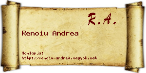 Renoiu Andrea névjegykártya